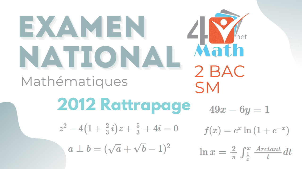 Examen National Math Bac 2 Science Math